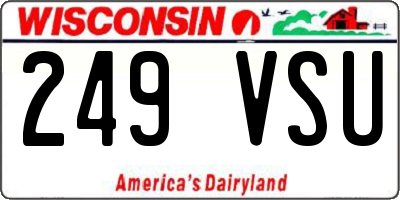 WI license plate 249VSU