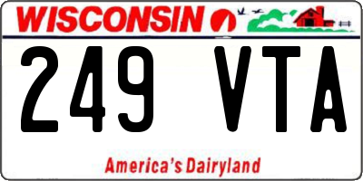 WI license plate 249VTA