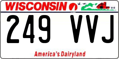 WI license plate 249VVJ