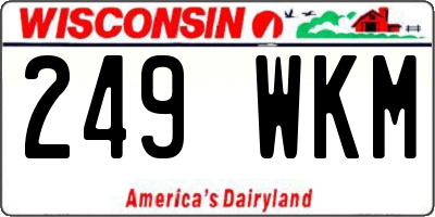 WI license plate 249WKM