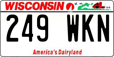 WI license plate 249WKN