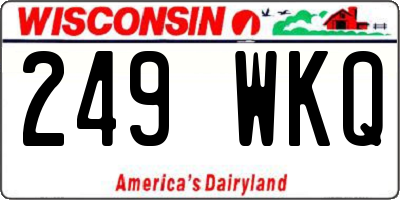 WI license plate 249WKQ
