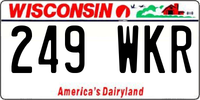 WI license plate 249WKR