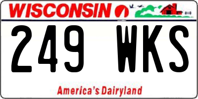 WI license plate 249WKS