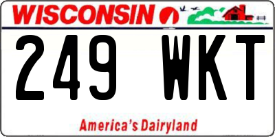 WI license plate 249WKT