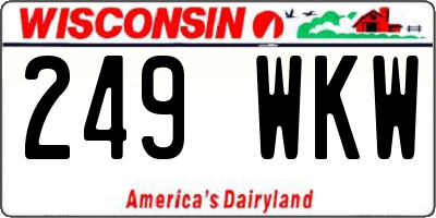 WI license plate 249WKW