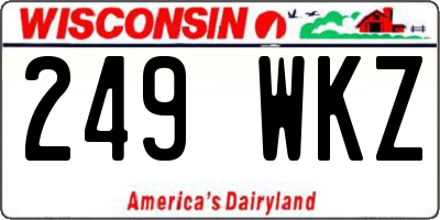 WI license plate 249WKZ
