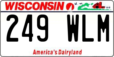 WI license plate 249WLM