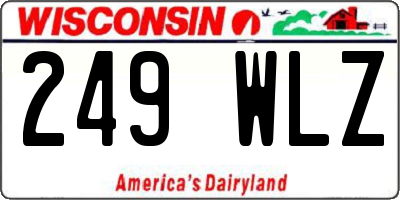 WI license plate 249WLZ