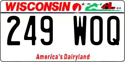 WI license plate 249WOQ