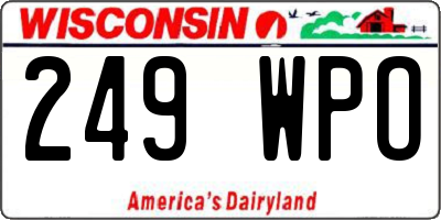 WI license plate 249WPO