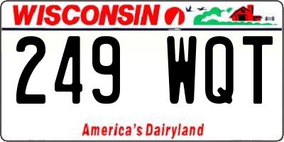 WI license plate 249WQT