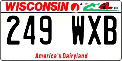WI license plate 249WXB