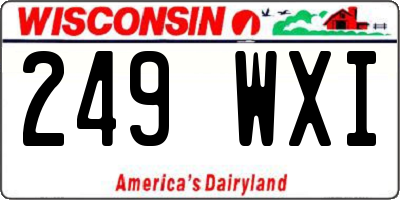WI license plate 249WXI