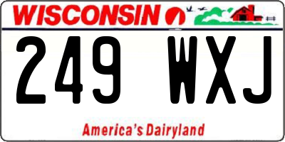 WI license plate 249WXJ