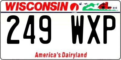 WI license plate 249WXP