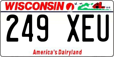 WI license plate 249XEU