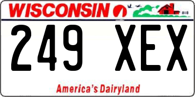 WI license plate 249XEX