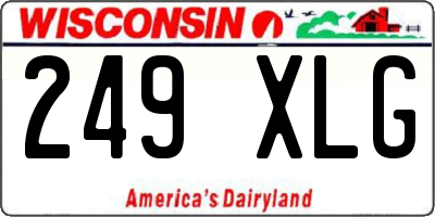 WI license plate 249XLG
