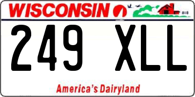 WI license plate 249XLL
