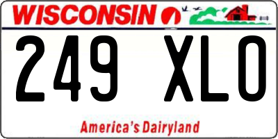 WI license plate 249XLO