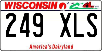 WI license plate 249XLS