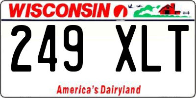 WI license plate 249XLT