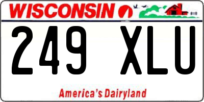 WI license plate 249XLU