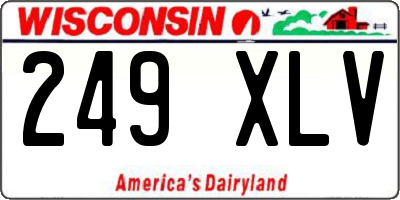 WI license plate 249XLV