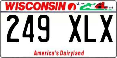 WI license plate 249XLX