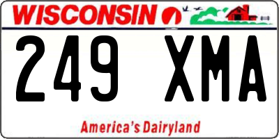 WI license plate 249XMA