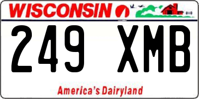 WI license plate 249XMB