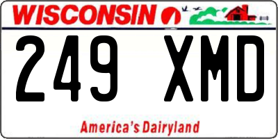WI license plate 249XMD