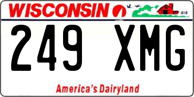 WI license plate 249XMG