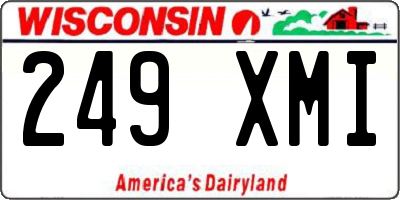 WI license plate 249XMI
