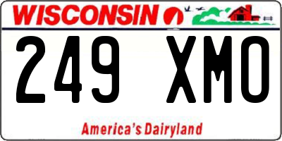 WI license plate 249XMO