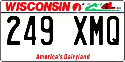 WI license plate 249XMQ