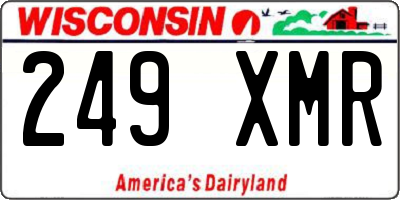 WI license plate 249XMR