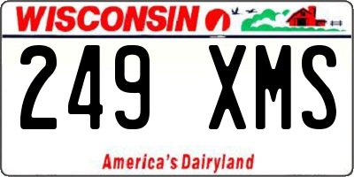 WI license plate 249XMS