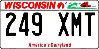 WI license plate 249XMT
