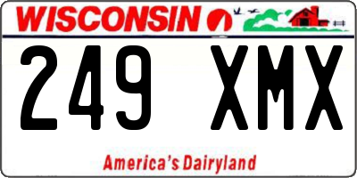 WI license plate 249XMX