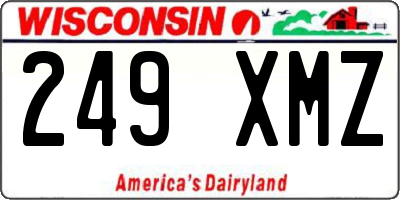 WI license plate 249XMZ