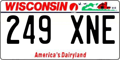 WI license plate 249XNE