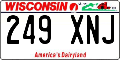 WI license plate 249XNJ