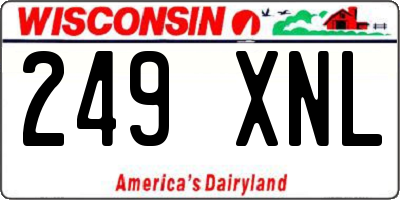 WI license plate 249XNL