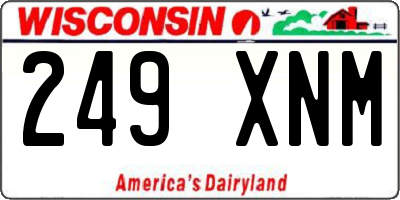 WI license plate 249XNM