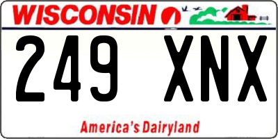 WI license plate 249XNX