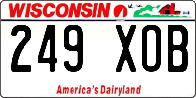 WI license plate 249XOB
