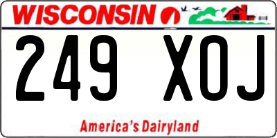 WI license plate 249XOJ