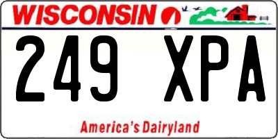 WI license plate 249XPA